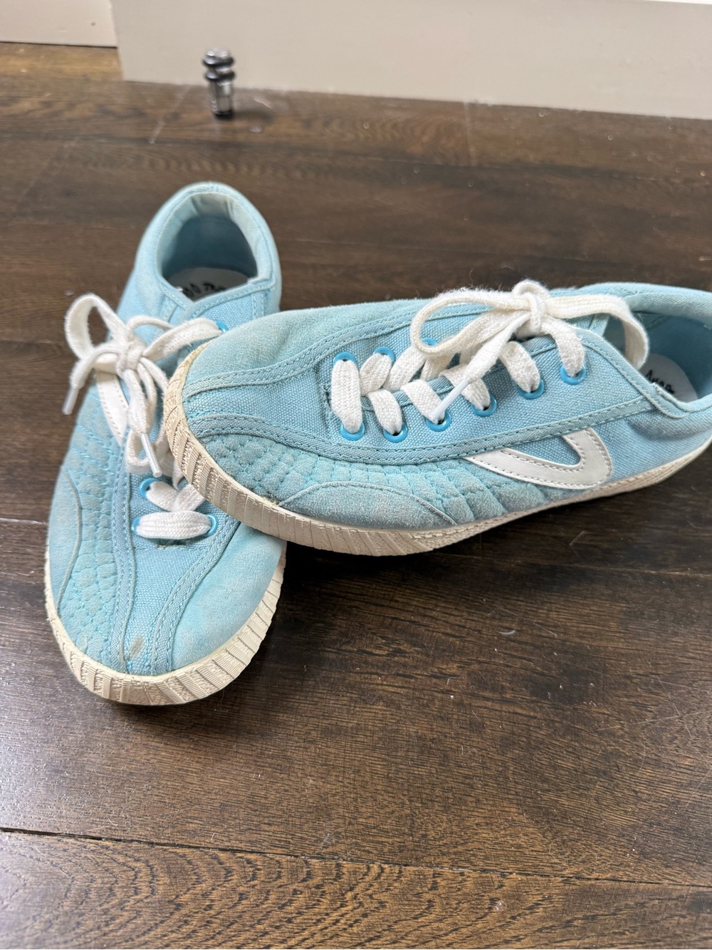 Tretorn x Andre 3000 Light Blue Canvas Lace-Up Sneakers